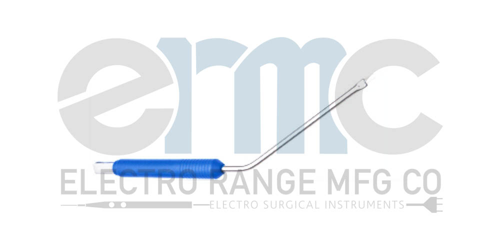 Single Use Plastic Handle Angled Bipolar Electrodes Straight Tip : Flat Plug Fitting